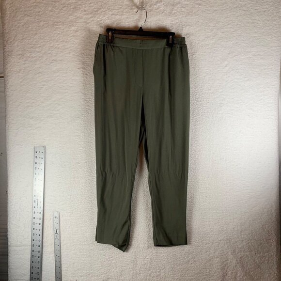 Anthropologie The Essential Womens Green Pull On Cropped Trouser Size‎ M 9033 - Picture 1 of 16